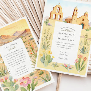 Invitation Mariage à l'église de la mission El Paso Texas