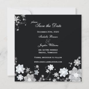 Invitation Mariage à l'étincelle d'hiver Enregistrer la date