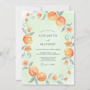 Invitation Mariage à l'Orange Citron Menthe Eucalyptus