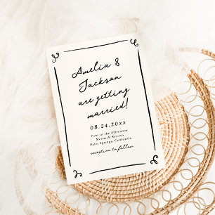 Invitation Mariage à main fantaisiste