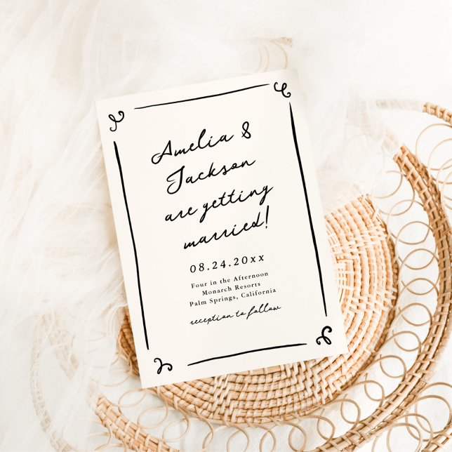 Invitation Mariage à main fantaisiste (Créateur téléchargé)