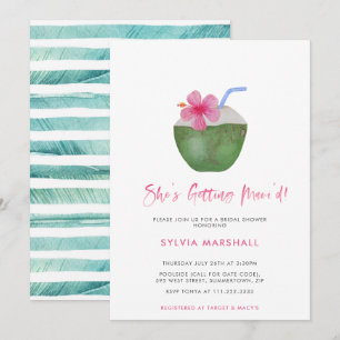 Invitation Mariage à Maui à Hawaii Shower de Mariée