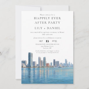 Invitation Mariage à Miami pour toujours heureux