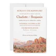 Mariage à Sedona Red Rock Aquarelle Terracotta
