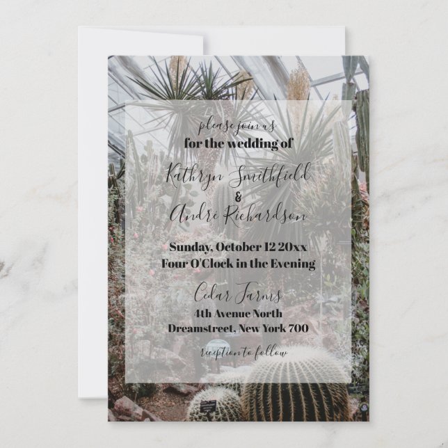 Invitation Mariage à serre (Devant)