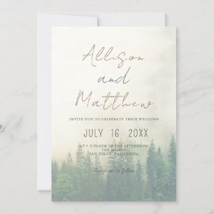 Invitation Mariage à thème de montagne