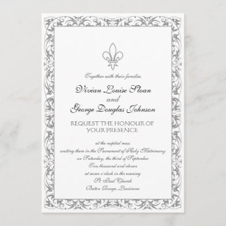 Invitation Mariage à thème Fleur de lis