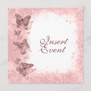 Invitation Mariage à thème papillon anniversaire fiançailles