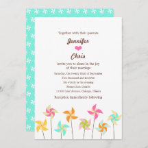 Mariage à thème Pinwheel coloré