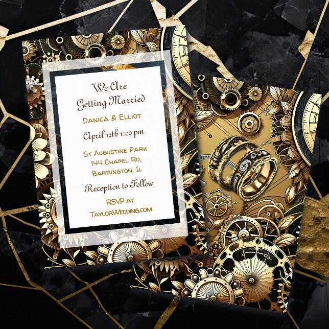Invitation Mariage à thème Steampunk (Créateur téléchargé)