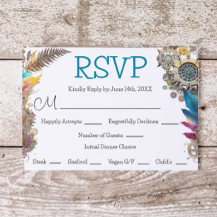 Invitation Mariage à thème Steampunk RSVP