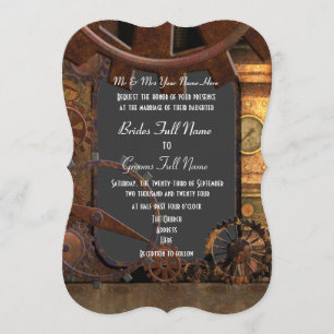 Invitation mariage à vapeur alternatif