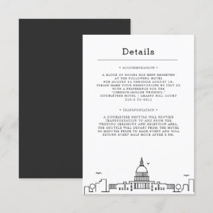 Invitation Mariage à Washington DC Détails pour les invités