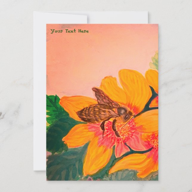 Invitation Mariage Abeille (Devant)