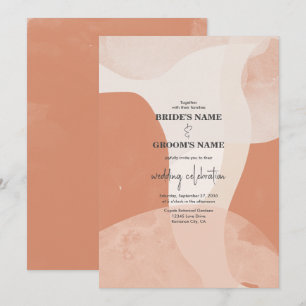 Invitation Mariage Abstrait en terre cuite de Bohême