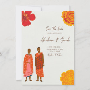 Invitation Mariage Africain Enregistrer La Date