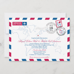 Invitation Mariage Airmail Allemagne