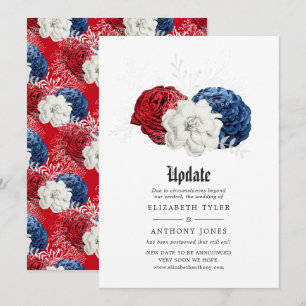 Invitation Mariage Américain Rouge Blanc et Bleu Mise à Jour