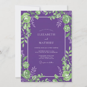 Invitation Mariage Améthyste Lime Vine