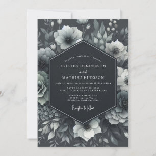 Invitation Mariage Anémone Charbon Humeur