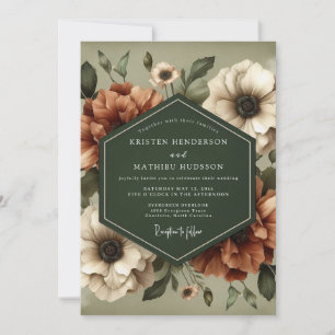 Invitation Mariage Anémone Terracotta Humeur