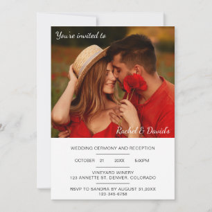 Invitation Mariage Animé moderne avec minimaliste photo