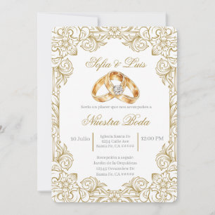 Invitation Mariage anneau Mariage espagnol