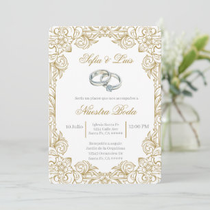 Invitation Mariage anneau Mariage espagnol