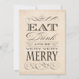 Invitation Mariage Anniversaire Dîner Manger Boire et être Jo