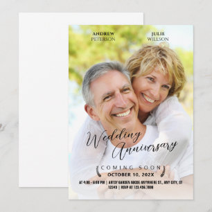Invitation Mariage anniversaire photo film poster