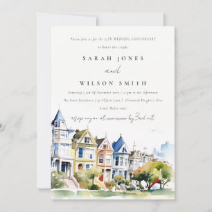 Invitation Mariage Anniversaire San Francisco Painted Ladies