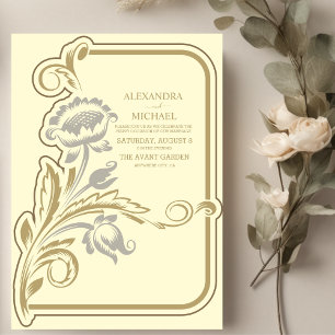 Invitation Mariage Antique Art Nouveau