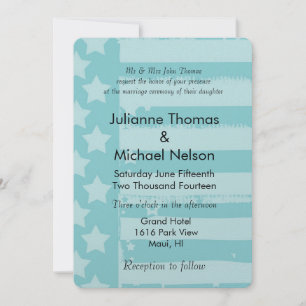 Invitation Mariage Aqua Flag