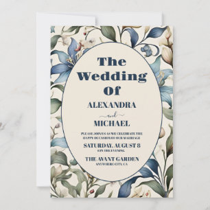 Invitation Mariage aquarelle florale Photo William Morris