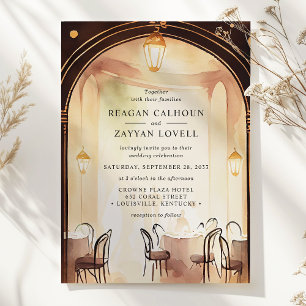 Invitation Mariage aquarelle Gatsby 1920 Glamour Archway