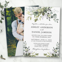 Mariage Aquarelle Verdure Photo Retour