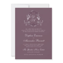 Mariage armoiries de monogramme floral de Bourgogn