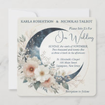Mariage arrondi de fleurs de lune blanc