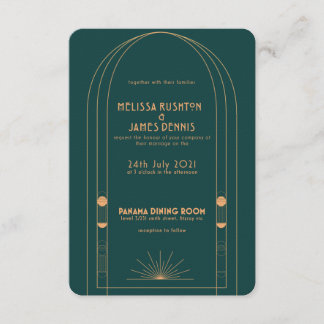 Invitation Mariage Art Déco