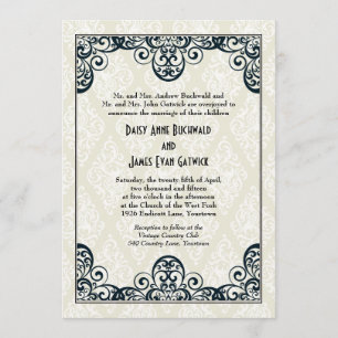Invitation Mariage Art déco