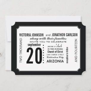 Invitation Mariage Art Déco Moderne