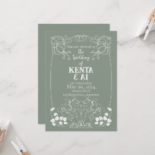 Invitation Mariage Art nouveau