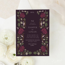 Mariage Art Nouveau Floral Bourgogne
