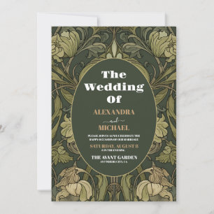 Invitation Mariage Art Nouveau Floral Vintage