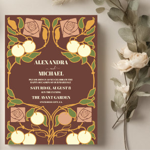 Invitation Mariage Art nouveau vintage