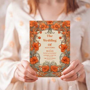 Invitation Mariage Art nouveau vintage