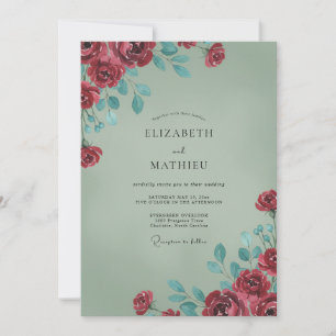 Invitation Mariage Artistique d'Hiver en Bourgogne