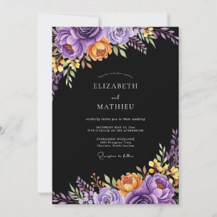 Invitation Mariage Atmosphérique Sombre