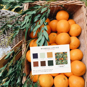 Invitation Mariage Attire Palette de couleurs Citrus