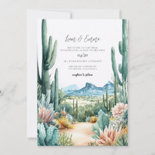 Invitation Mariage au Cactus du Pays du Désert du Sud-Ouest